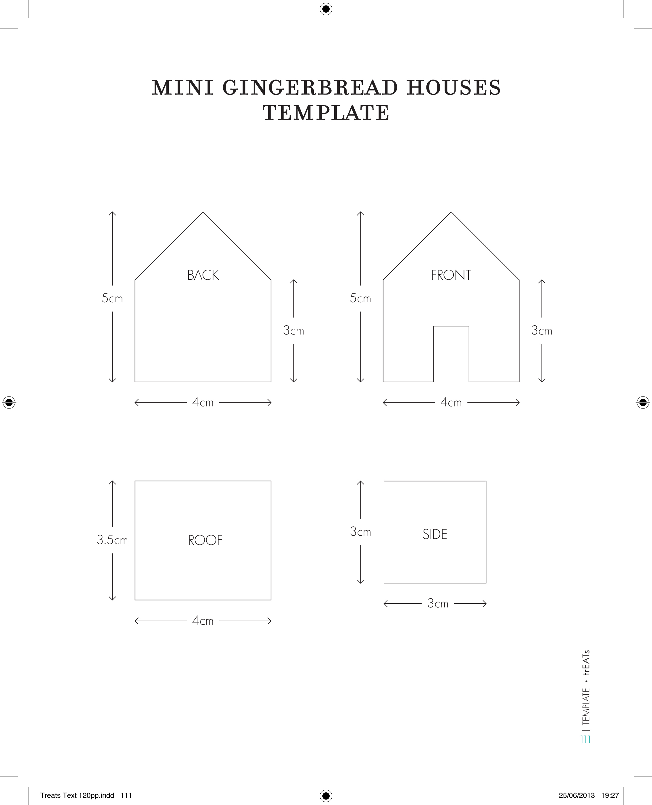Mini Gingerbread House Template Printable - Printable Templates