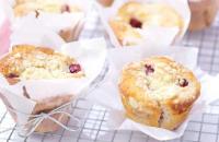 Raspberry and lemon muffins