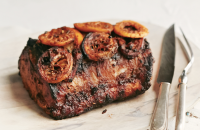 Grilled pork loin with oranges