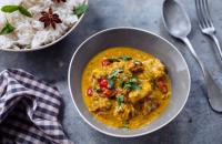 Fish curry with coconut