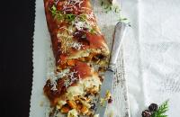 Butternut and goat’s cheese strudel